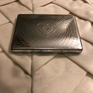 Heart detail metal credit card case / holder